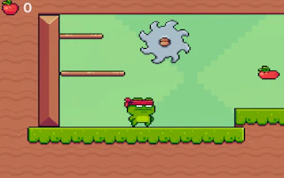 Green Ninja Collects Apples