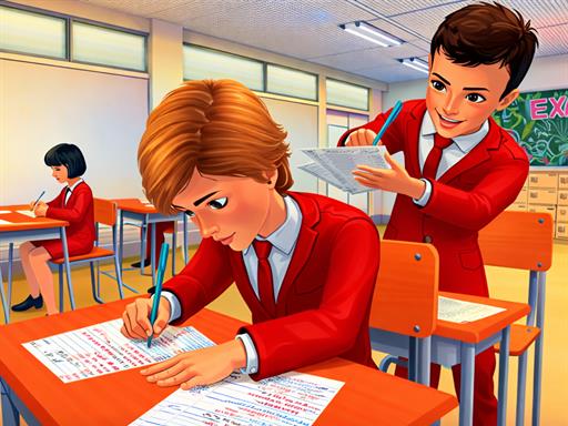 High School Cheating Boy Cheater Bob School Games