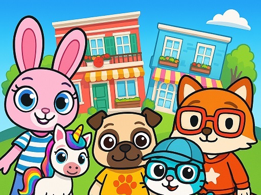 Main Street Pets Village Town