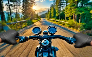 Motorcycle Racer. Road Mayhem
