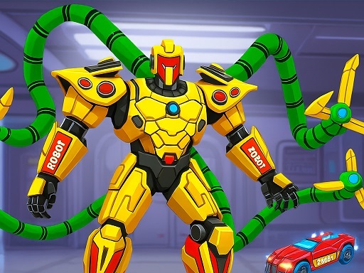 Octopus Robot Car Game 3D